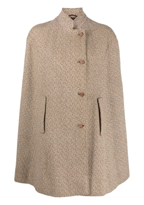 A.N.G.E.L.O. Vintage Cult 1960s herringbone-pattern cape-style coat - Neutrals