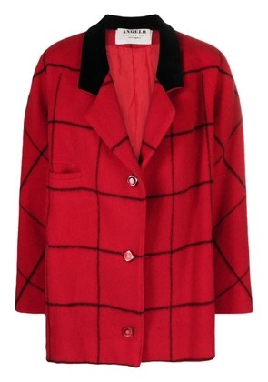 A.N.G.E.L.O. Vintage Cult 1980s check-pattern wool coat - Red