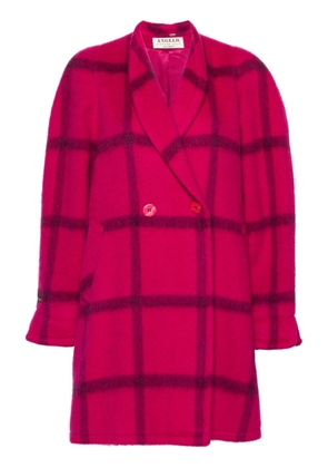 A.N.G.E.L.O. Vintage Cult 1980s check-pattern brushed coat - Pink