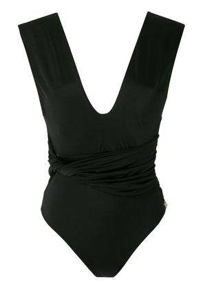 Brigitte Tania draped one-piece - Black