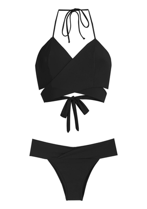 Brigitte Mary wrap style bikini set - Black