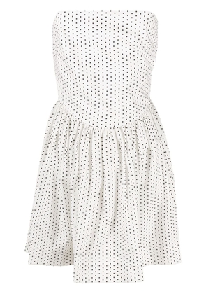 Molly Goddard Hannah polka dot-print minidress - White