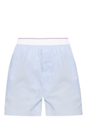 Alexander Wang logo-waistband cotton shorts - Blue