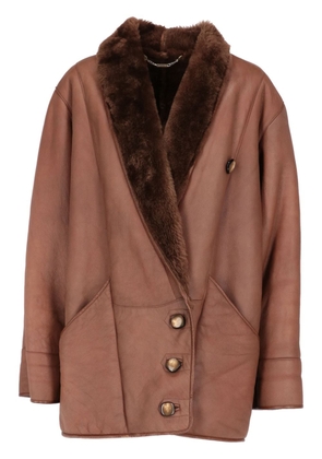 A.N.G.E.L.O. Vintage Cult 1980s shearling-lapels coat - Brown