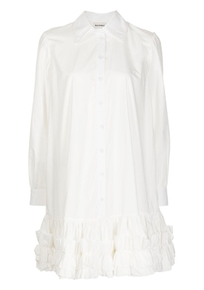 Molly Goddard long-sleeve buttoned shirtdress - White