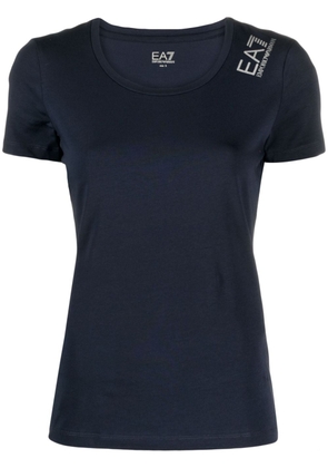 Ea7 Emporio Armani logo-print crew-neck T-shirt - Blue