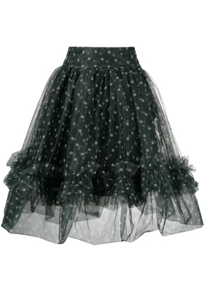 Molly Goddard Bonnie polka dot tulle midi skirt - Black