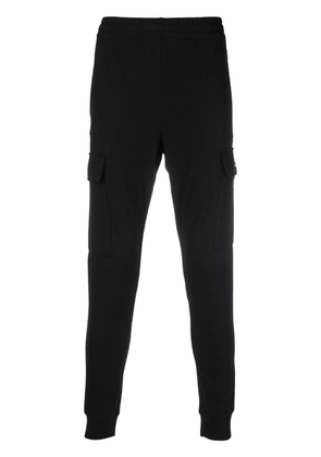 Ea7 Emporio Armani logo-print cargo trousers - Black