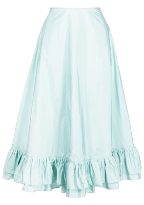 Molly Goddard Oswald high-waisted A-line skirt - Green