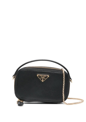 Prada Pre-Owned enamel-logo mini bag - Black