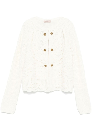 TWINSET open-knit cardigan - White