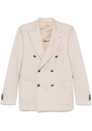 Tagliatore brooch-detail blazer - Neutrals