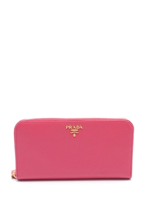 Prada Pre-Owned 2010s plaque Saffiano wallet - Pink