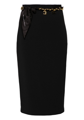 Elisabetta Franchi pencil crepe midi skirt - Black