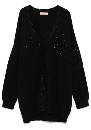 TWINSET sequin-detail cardigan - Black