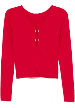 TWINSET cut out-detail sweater - Red