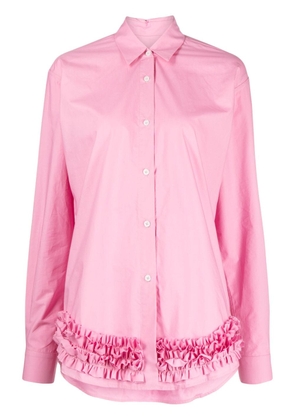 Molly Goddard ruffle-detailing long-sleeve shirt - Pink