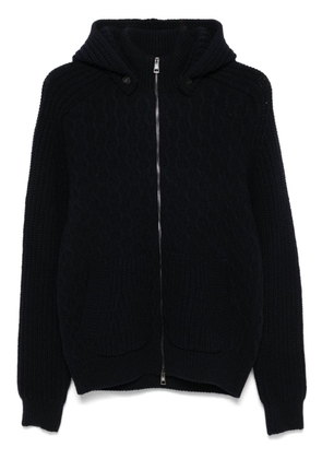 Tagliatore detachable-hood cardigan - Blue