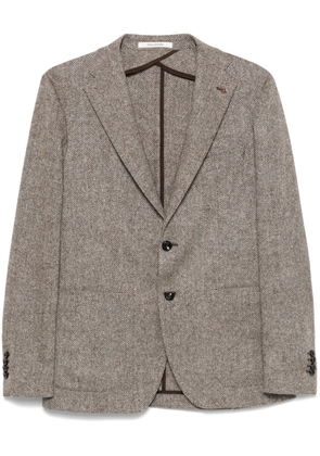 Tagliatore herringbone blazer - Brown