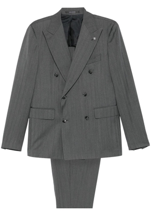 Tagliatore herringbone suit - Grey