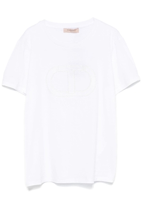 TWINSET logo-embroidered T-shirt - White