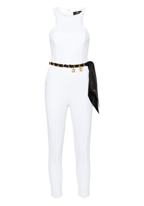 Elisabetta Franchi belted cropped jumpsuit - White