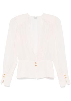 Elisabetta Franchi pleated-detail blouse - Neutrals