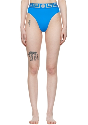 Versace Underwear Blue Greca Bikini Bottoms