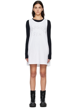 MM6 Maison Margiela White Studded Minidress