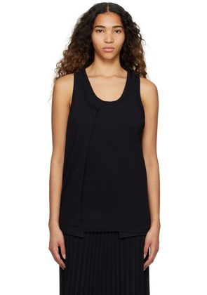 MM6 Maison Margiela Black Spliced Tank Top