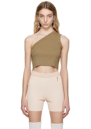 JACQUEMUS Khaki Le Raphia 'La Maille Ascu' Tank Top