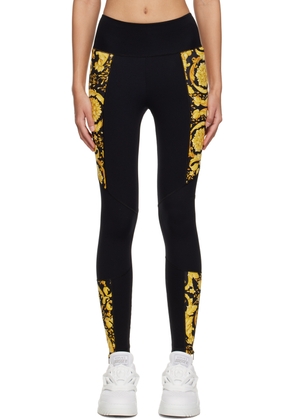 Versace Underwear Black & Gold Barocco Leggings