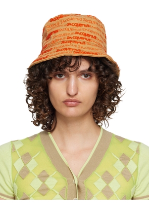 JACQUEMUS Beige Le Raphia 'Le Bob Bordado' Bucket Hat