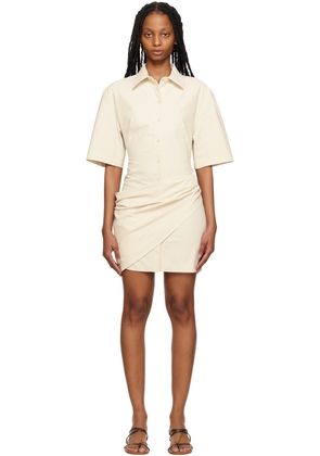 JACQUEMUS Off-White Le Raphia 'La Robe Camisa' Minidress