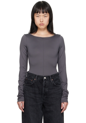 AGOLDE Gray Paulette Bodysuit