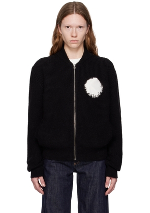 MM6 Maison Margiela Black Distressed Cardigan