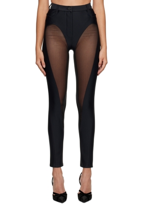 Mugler Black Cutout Leggings