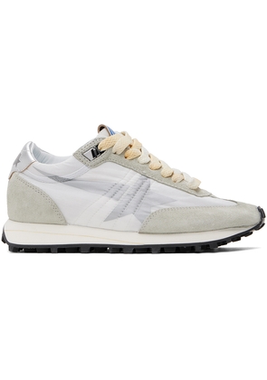 Golden Goose White & Gray Marathon Sneakers