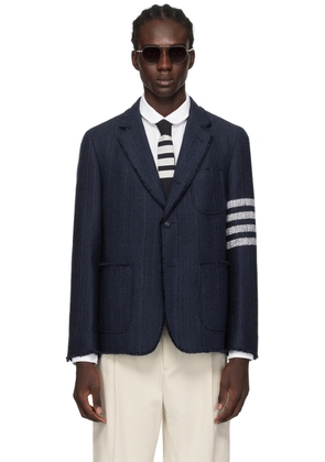 Thom Browne Navy 4-Bar Blazer