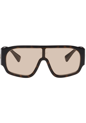 Versace Brown Logo Aviator Sunglasses