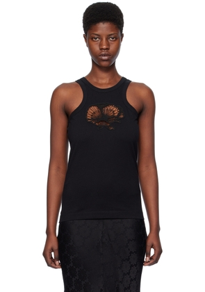 Stella McCartney Black Crochet Cutout Tank Top