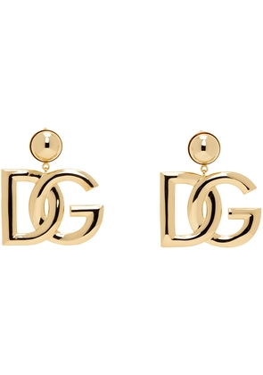 Dolce & Gabbana Gold 'DG' Logo Clip-On Earrings