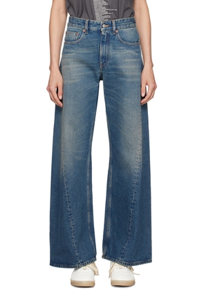 MM6 Maison Margiela Blue Twisted Outseam Jeans