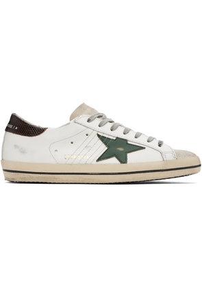 Golden Goose White & Gray Super-Star Classic Sneakers