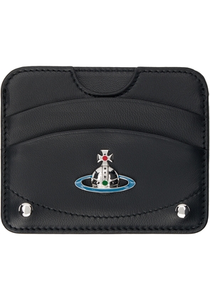 Vivienne Westwood Black Half Moon Flat Card Holder