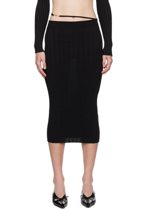 JACQUEMUS Black Les Classiques 'La jupe Pralù' Midi Skirt