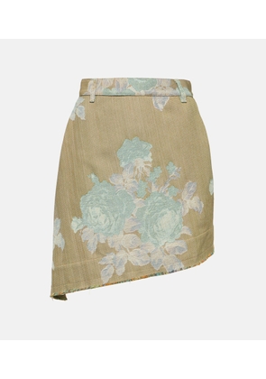 Vivienne Westwood Sailor floral asymmetric denim miniskirt