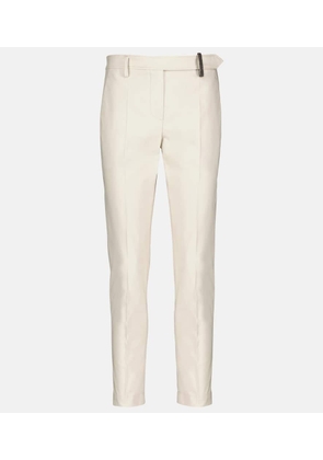 Brunello Cucinelli Cotton-blend slim pants