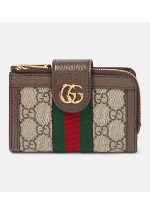 Gucci Ophidia leather-trimmed card case