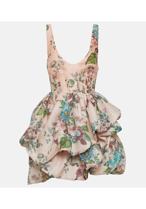 Zimmermann Matchmaker floral linen and silk minidress